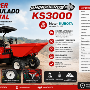 Dumper Articulado19HP Rhinoceros KS3000