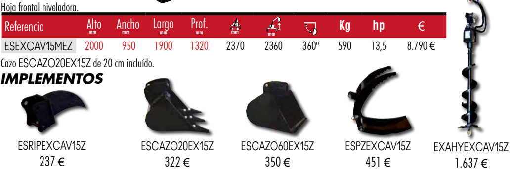 Comprar maquinaria agrícola en tienda online Miniexcavadora Hidráulica Autopropulsada 13.5HP 15 - Imagen 2