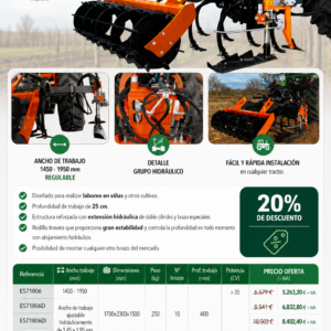 Cultivador Extensible Simple/Doble Con Intercepas