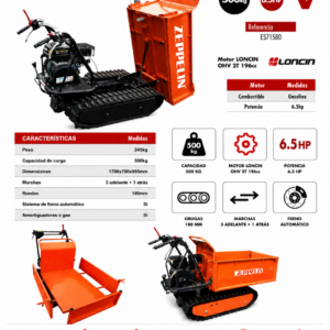 Minidumper Oruga 500kgs